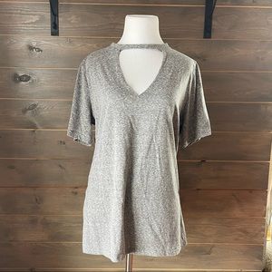 Mod Ref cutout t-shirt, brown/grey color, size large from Stitch Fix